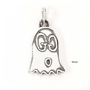 New Authentic Gucci Silver Ghost Charm Pendant